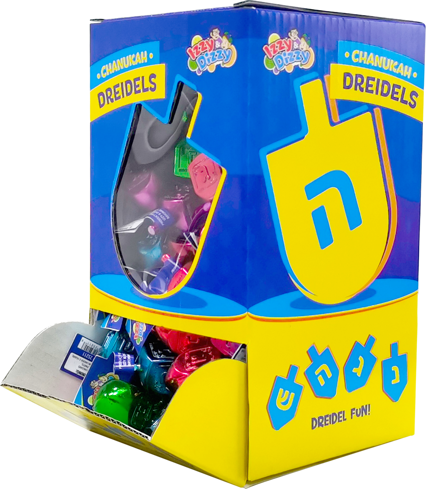 100 Multi Color Metallic Dreidels Medium