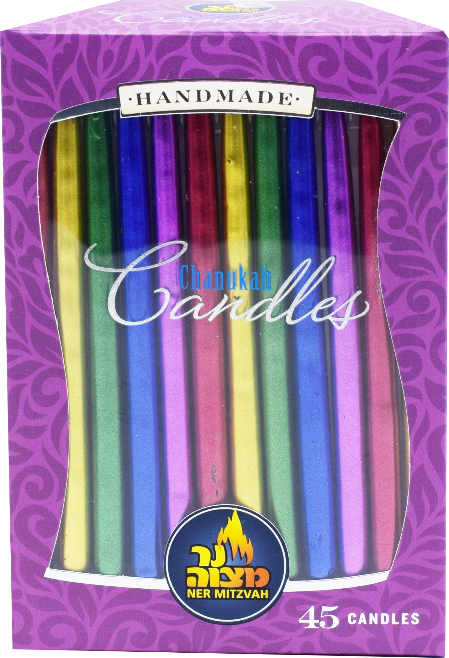 Metallic Multi Color Chanukah Candles