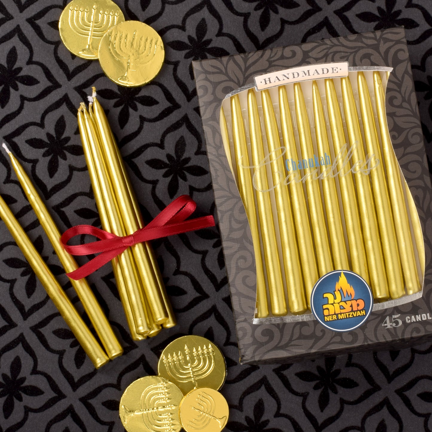 Metallic Gold Chanukah Candles