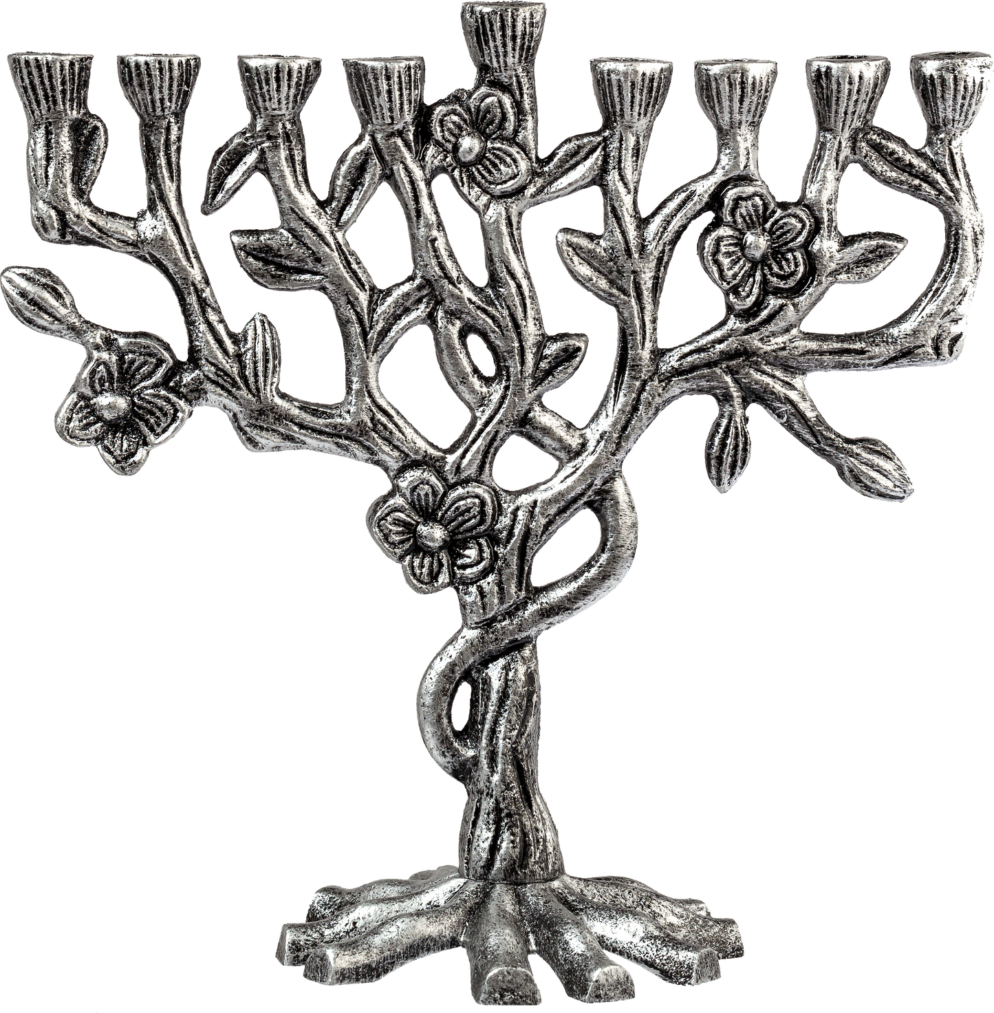 Tree of Life Aluminum Menorah