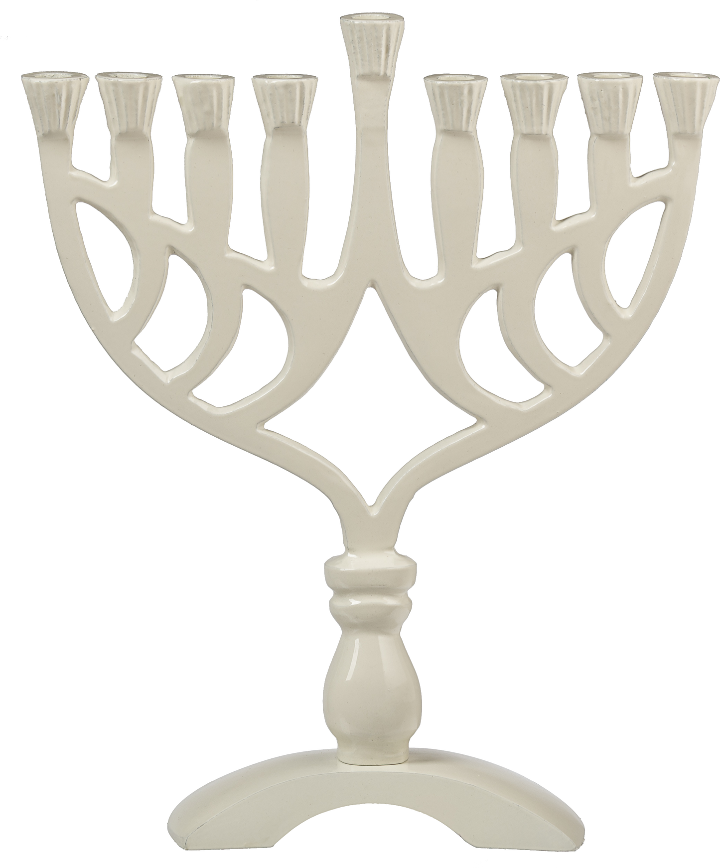 White Colored 7 ½" Menorah