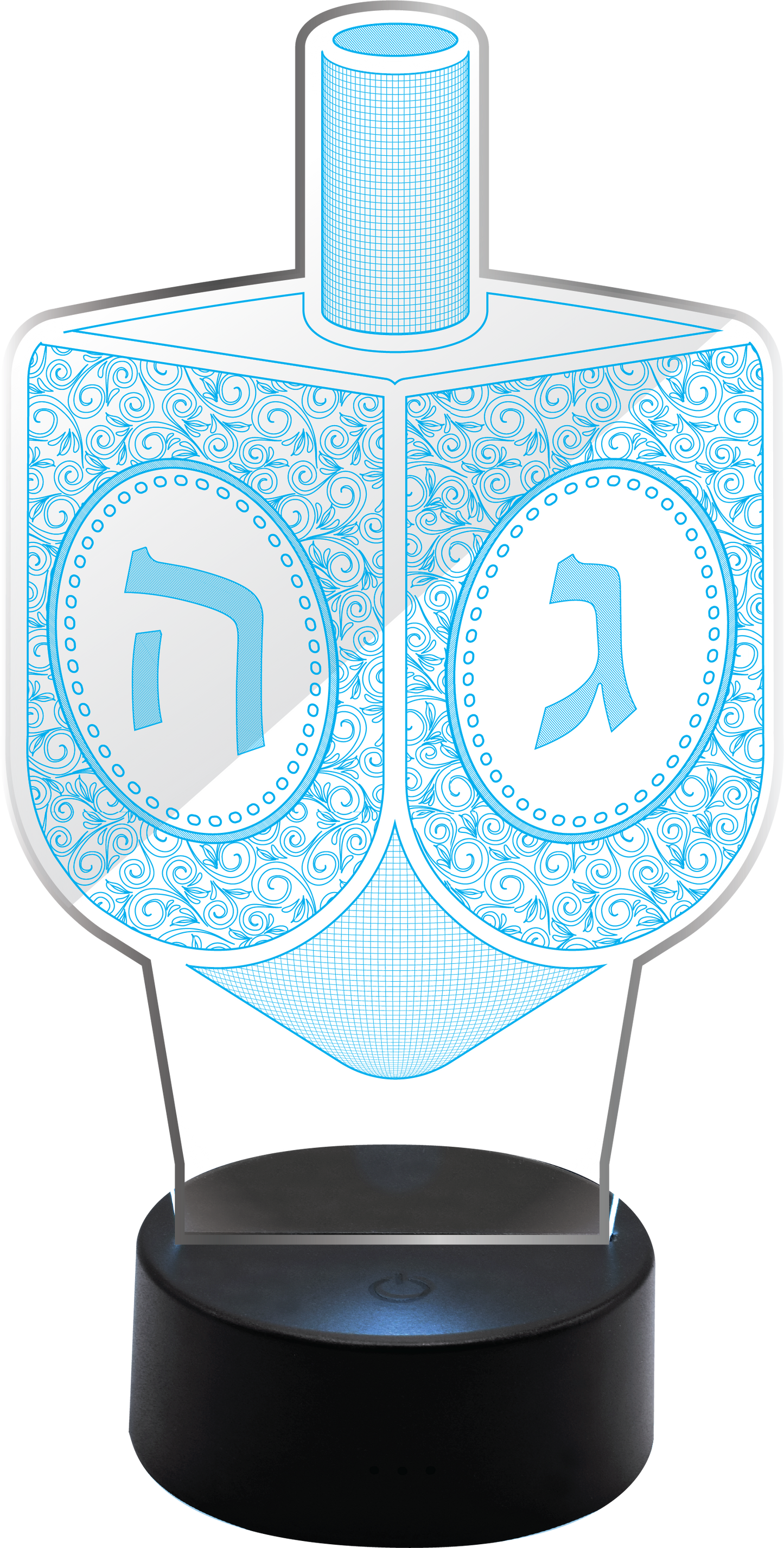 Light-Up Acrylic Dreidel