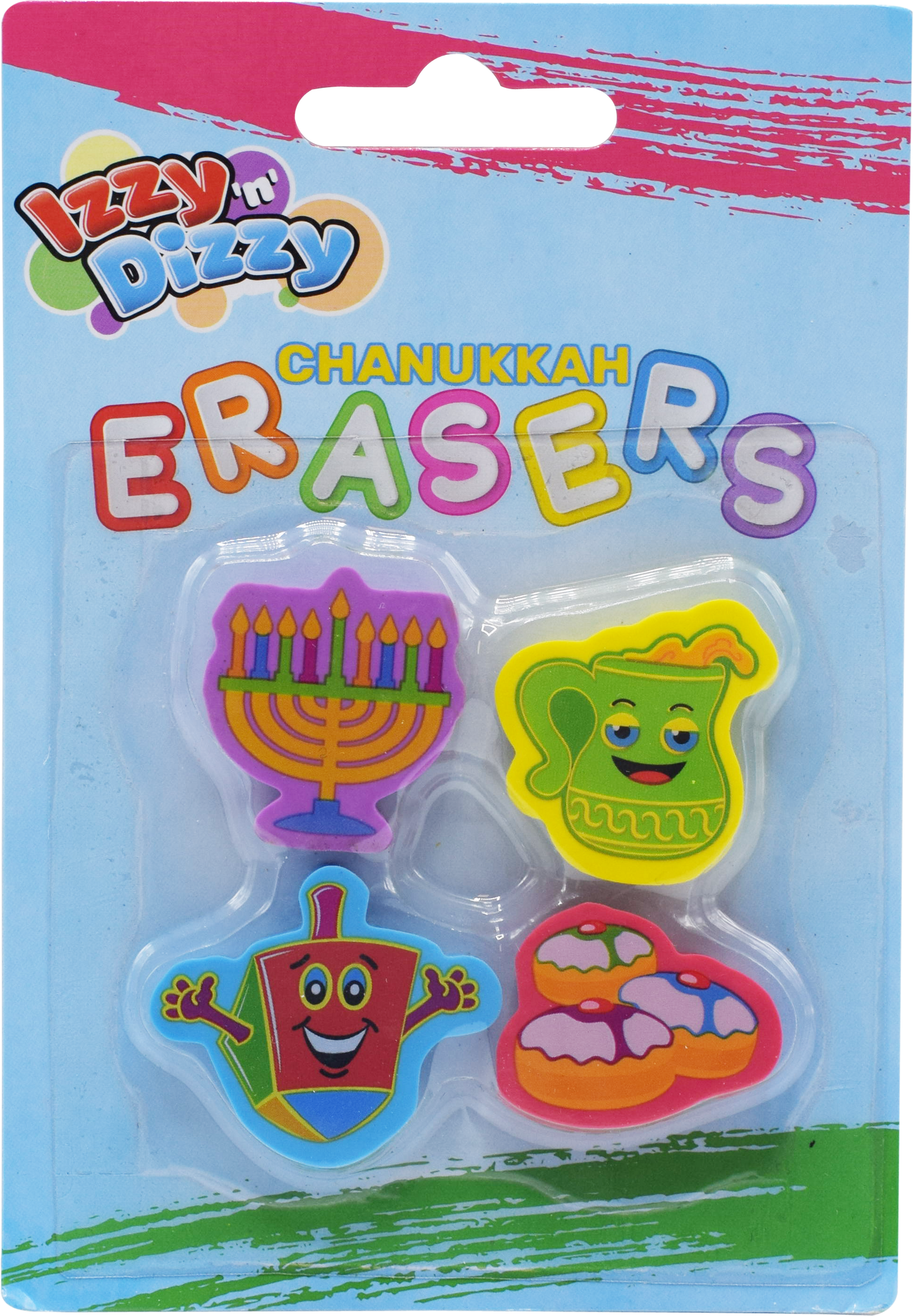 Chanukah Erasers - 4Pk.