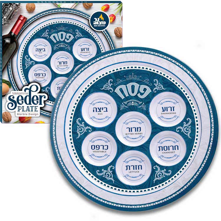 Melamine Seder Plate - Plastic - 12 Inch