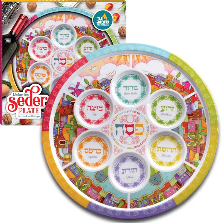 Melamine Seder Plate - 12 Inch - Plastic