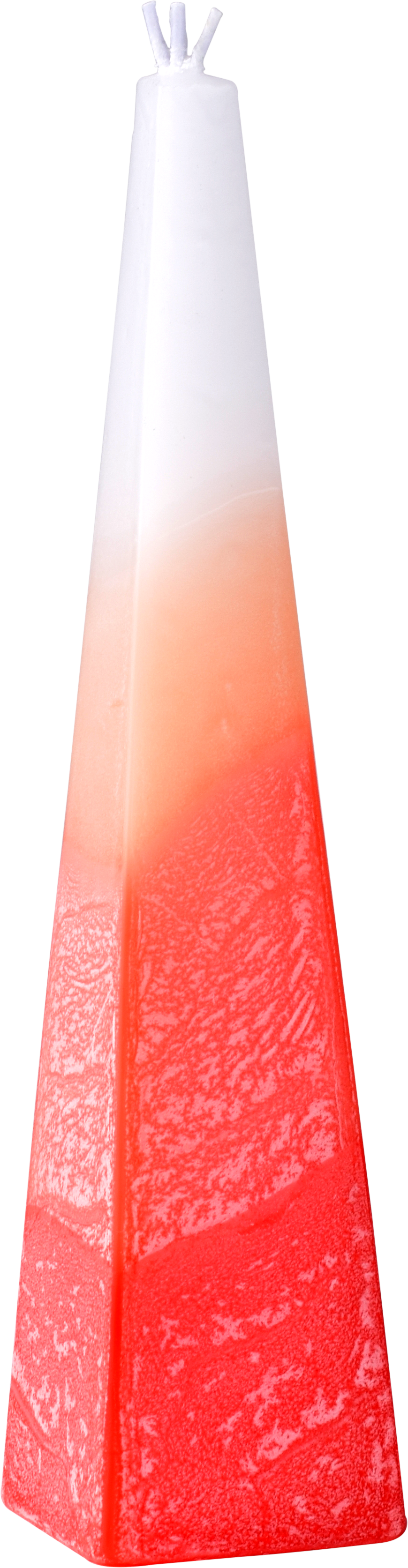 Pyramid Havdalah Candle-Red