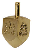 50 Large Gold Dreidels