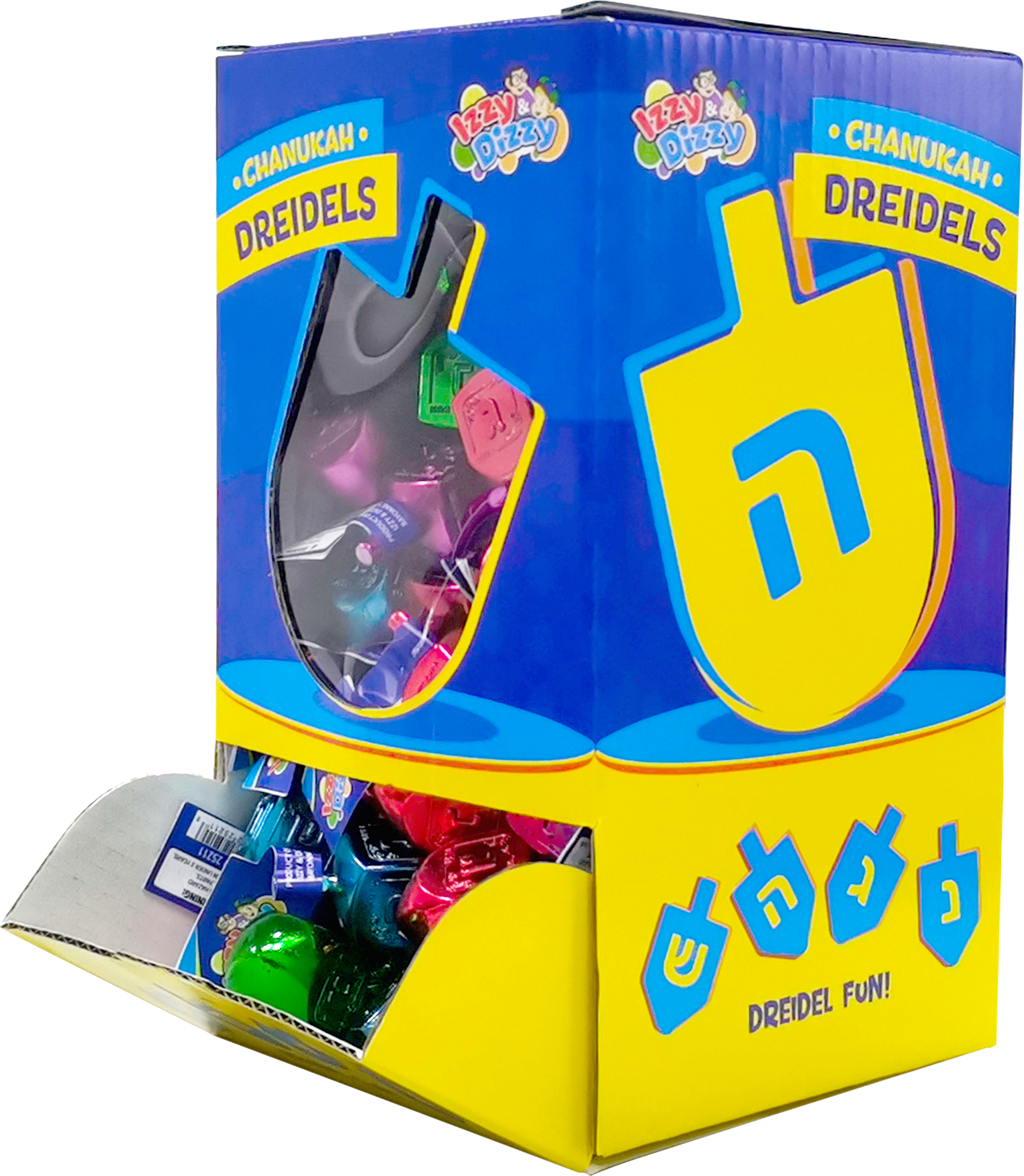 100 Multi Color Metallic Dreidels Medium