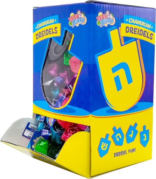 100 Multi Color Metallic Dreidels Medium