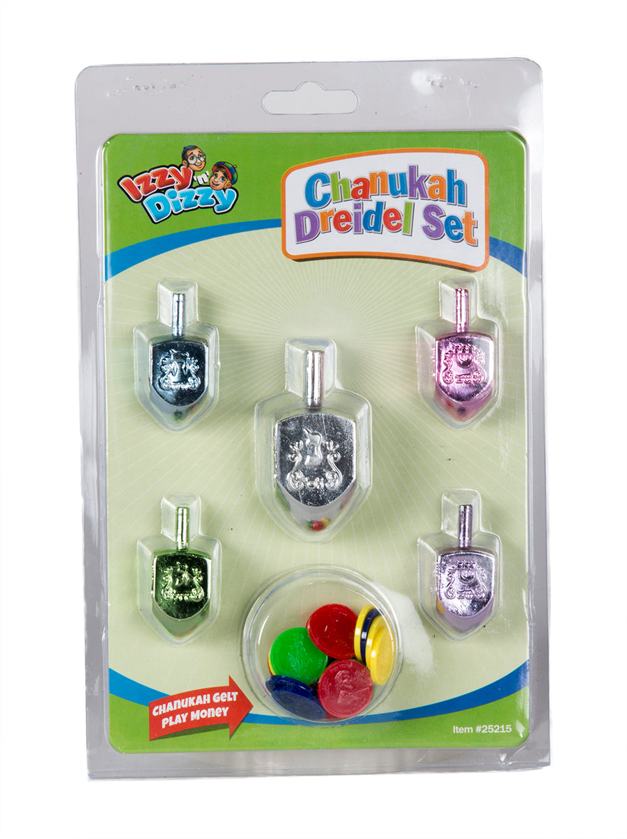 5PK. SET Metellic Dreidels