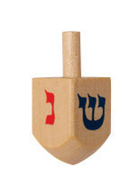 100 Natural Wood Dreidels Small