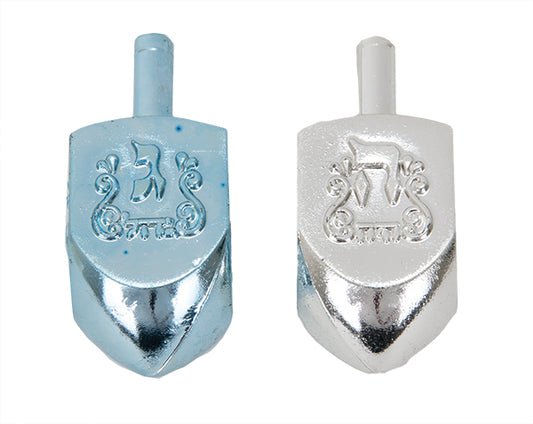 100 Metalic Blue & Silver Medium Dreidels