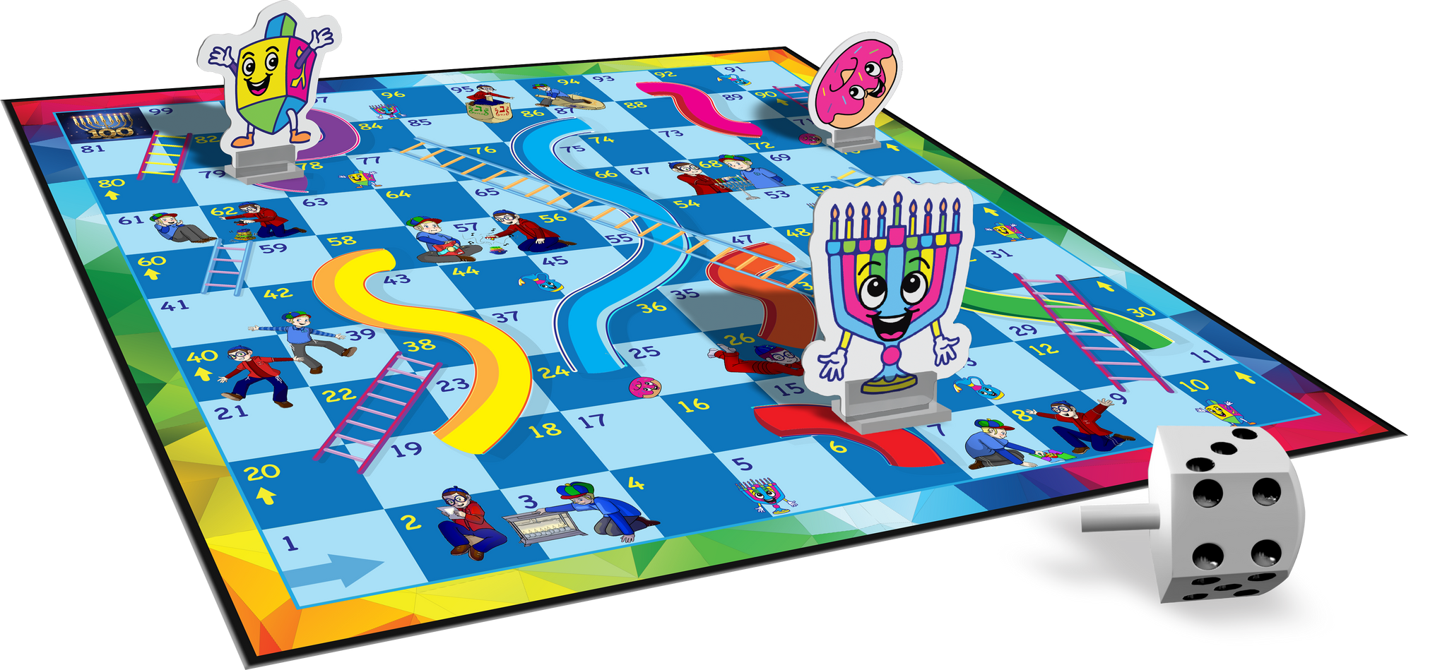 Chanukah Slides-n-Ladders Game