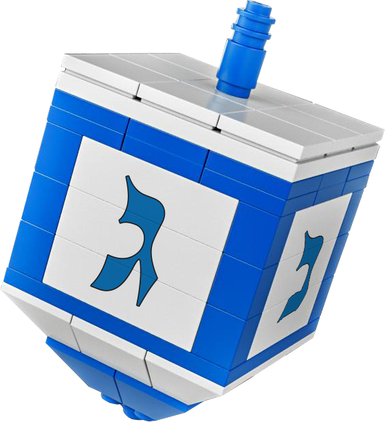 Bricks Dreidel - Blue