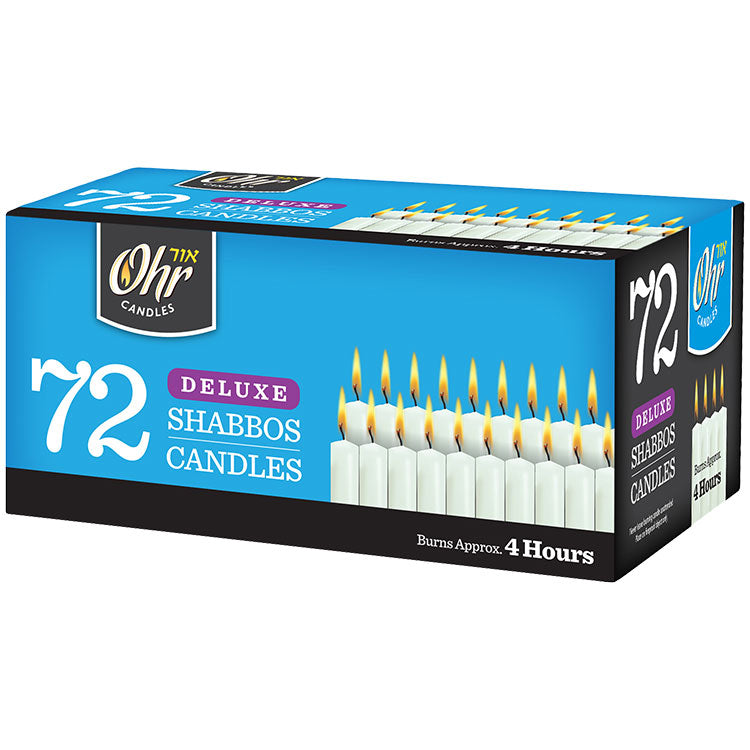 Deluxe Shabbos Candles 4 Hour - 72 Pk