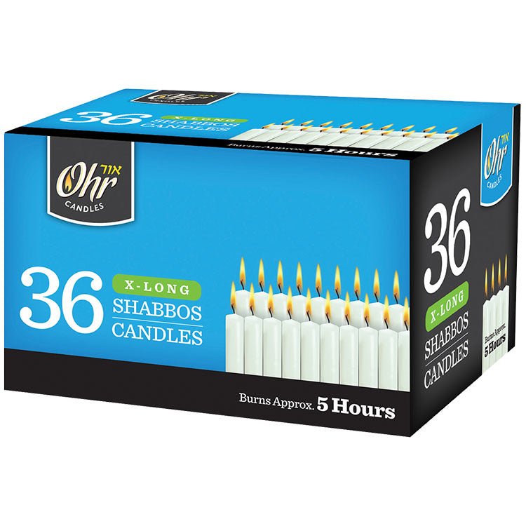 Long Shabbos Candles 5 Hour - 36 Pk