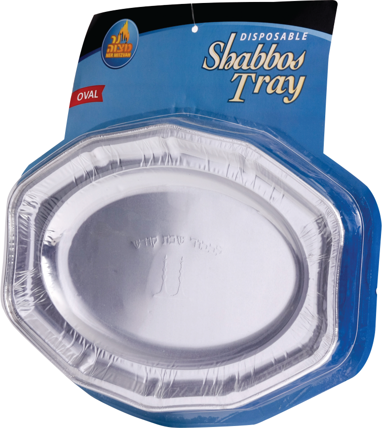 Disposable Shabbos Tray Oval Shape