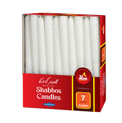 7 Hour European Shabbos Candles - 30 Pk