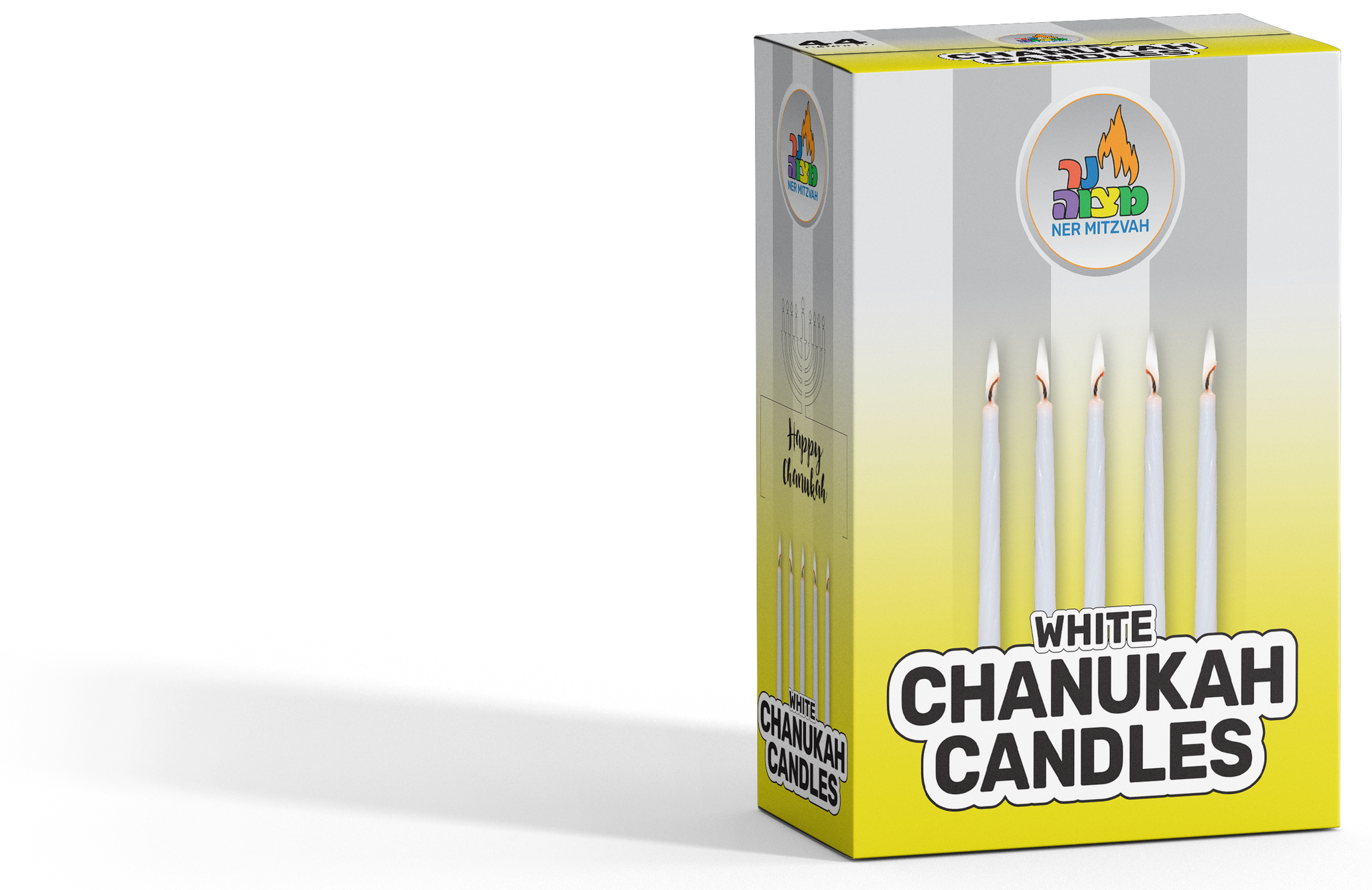 White Chanukah Candles