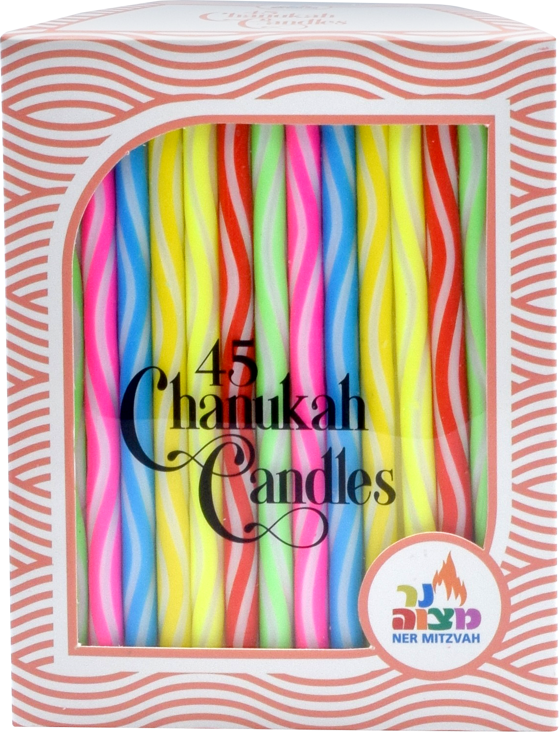 45 Pk. Criss-Cross Engrave Chanukah Candles