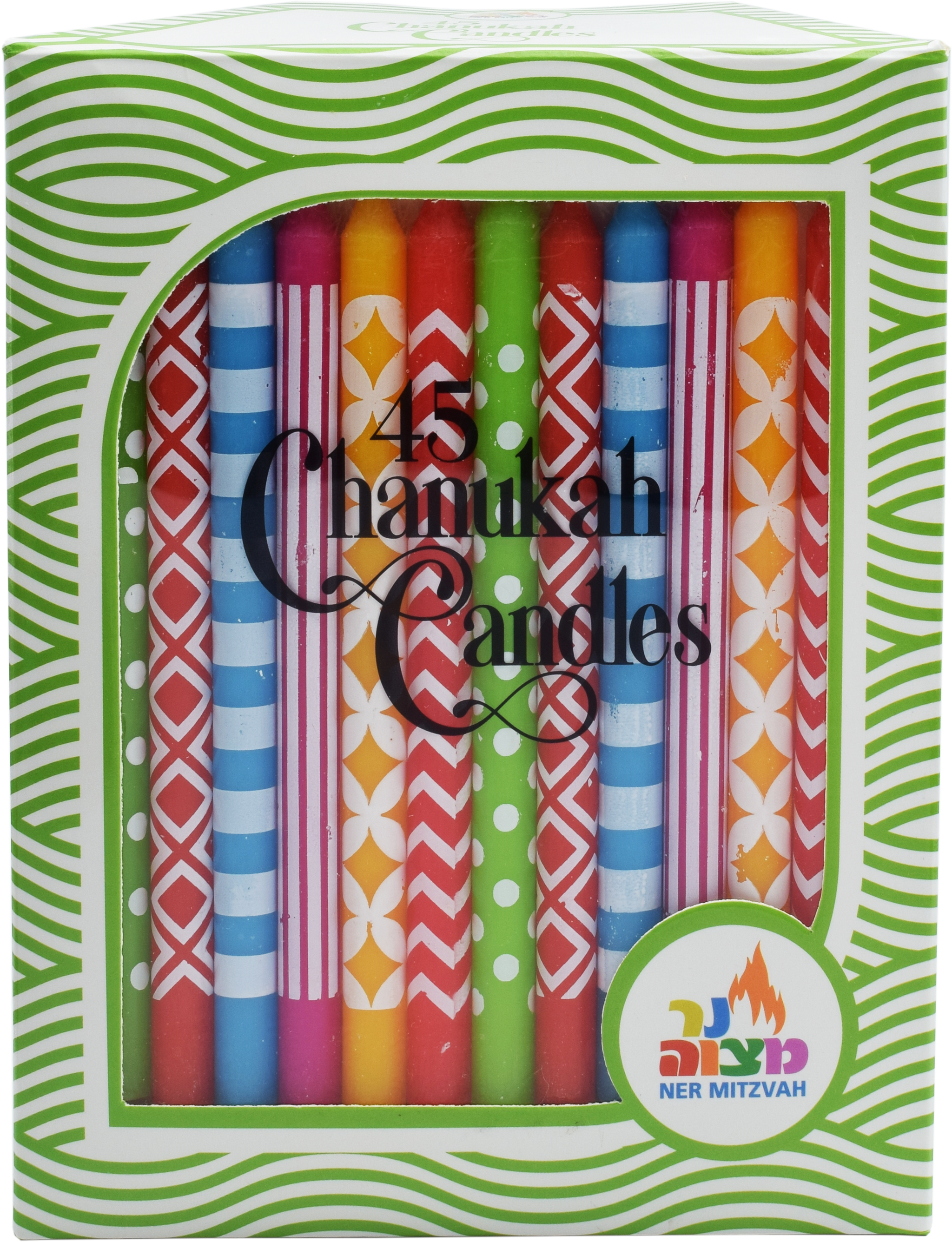 45pk. Multi Pattern Chanukah Candles