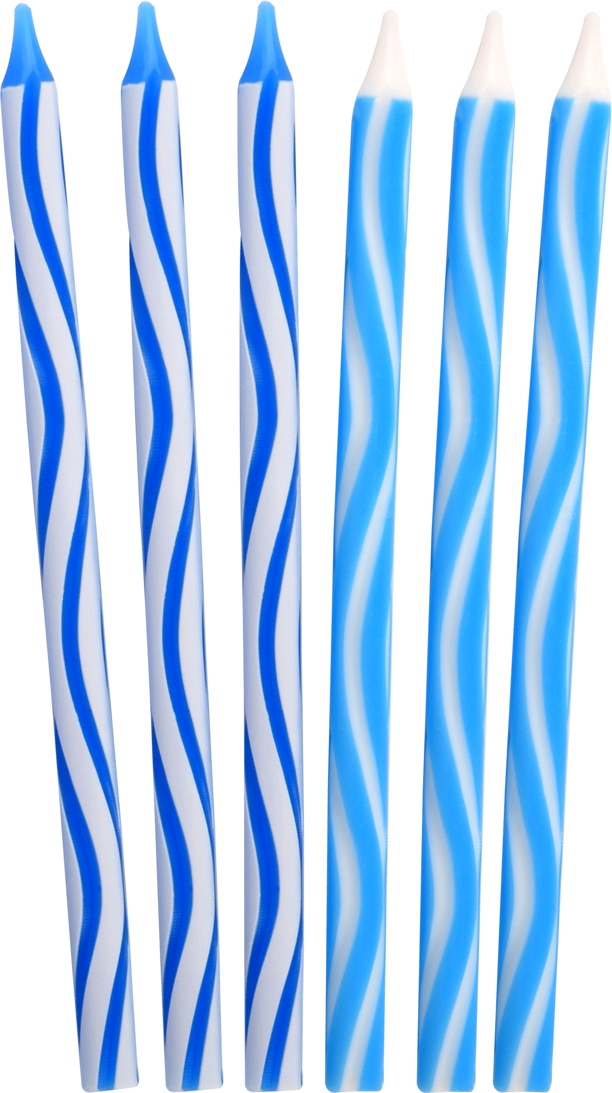 45 Pk. Blue & White Wave Etched Chanukah Candles