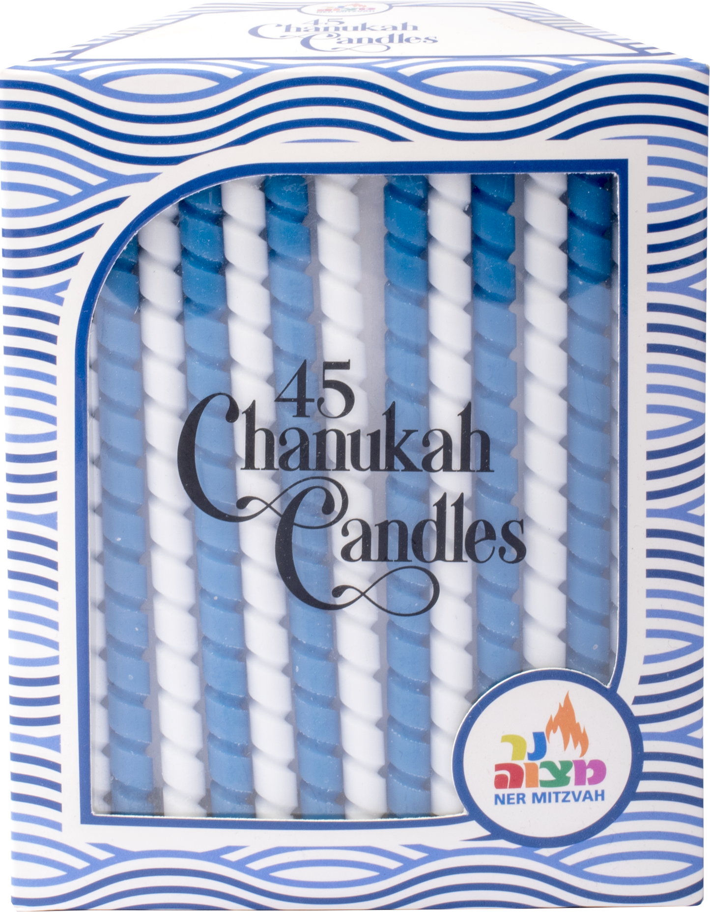 Blue & White Spiral Candles