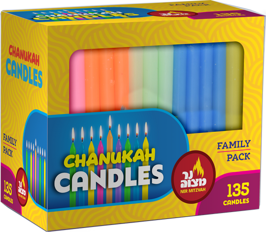 Family Pack Multi Color Chanukah Candles