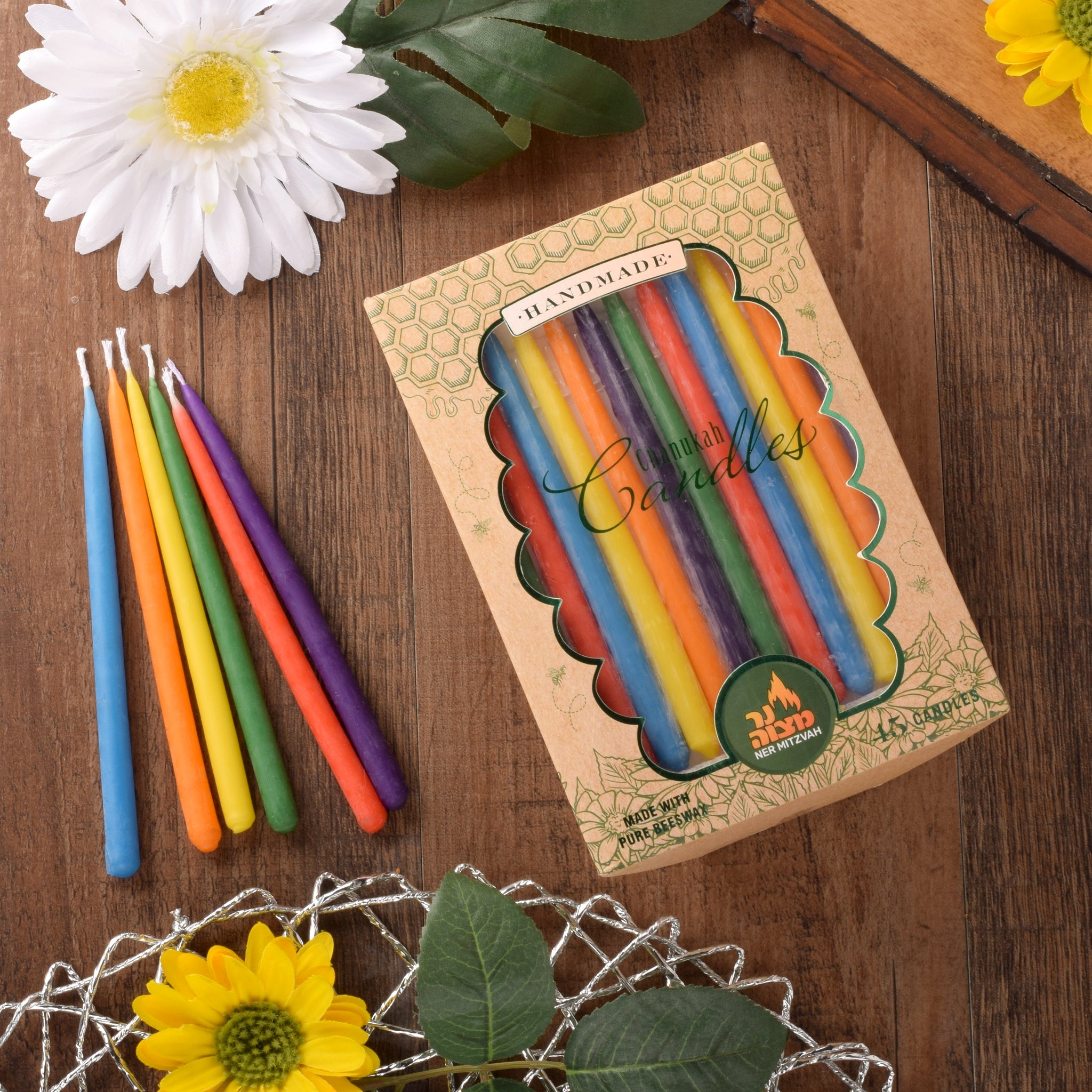 Multi-color Beeswax Candles 45pk.