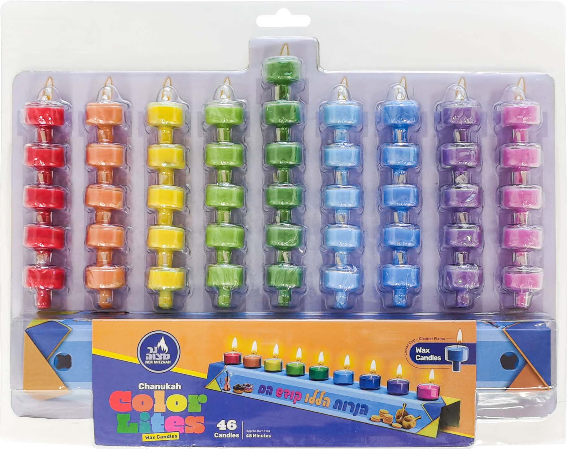 Chanukah Color Lites - Wax