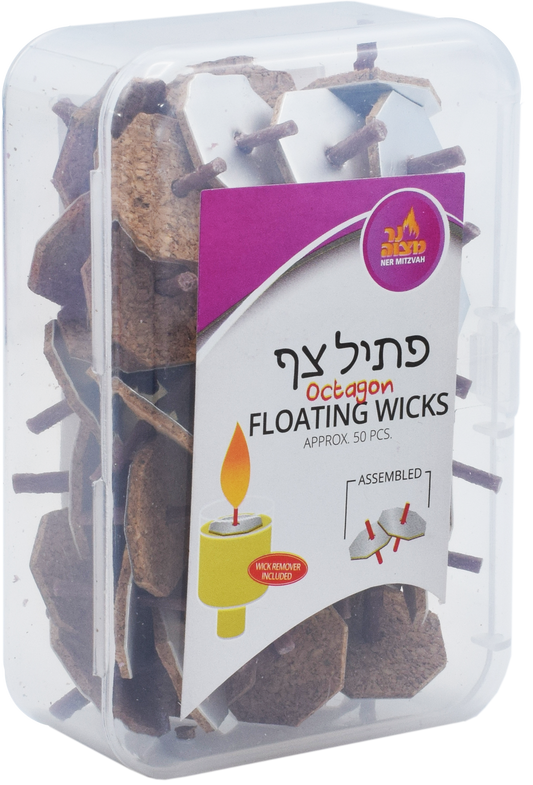 50pk. Standard Octagon Shape Floating Wicks Pre-Assembled