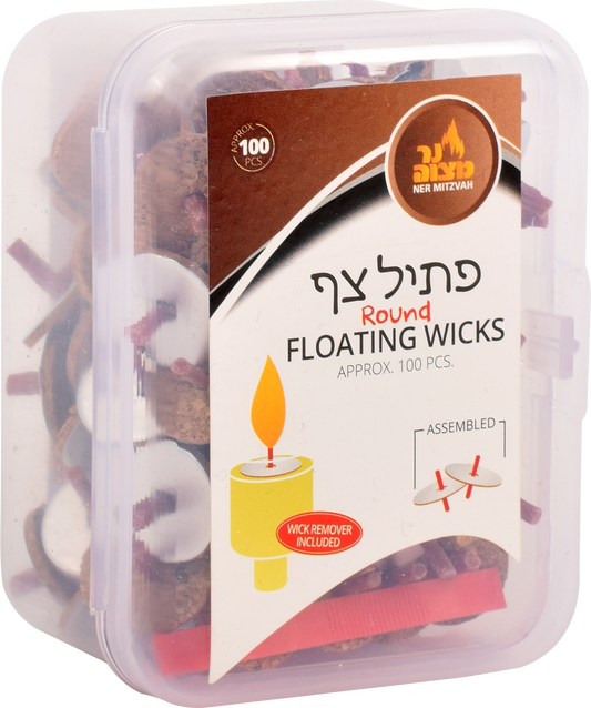 100pk. Standard Round Floating Wicks Assembled