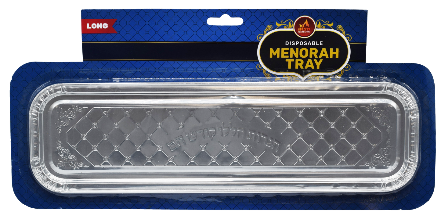 Long Disposable Menorah Tray