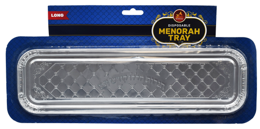 Long Disposable Menorah Tray