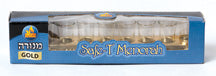 Oil Menorah with Glass Cups  Gold