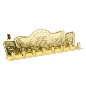 Gold Tin Menorah