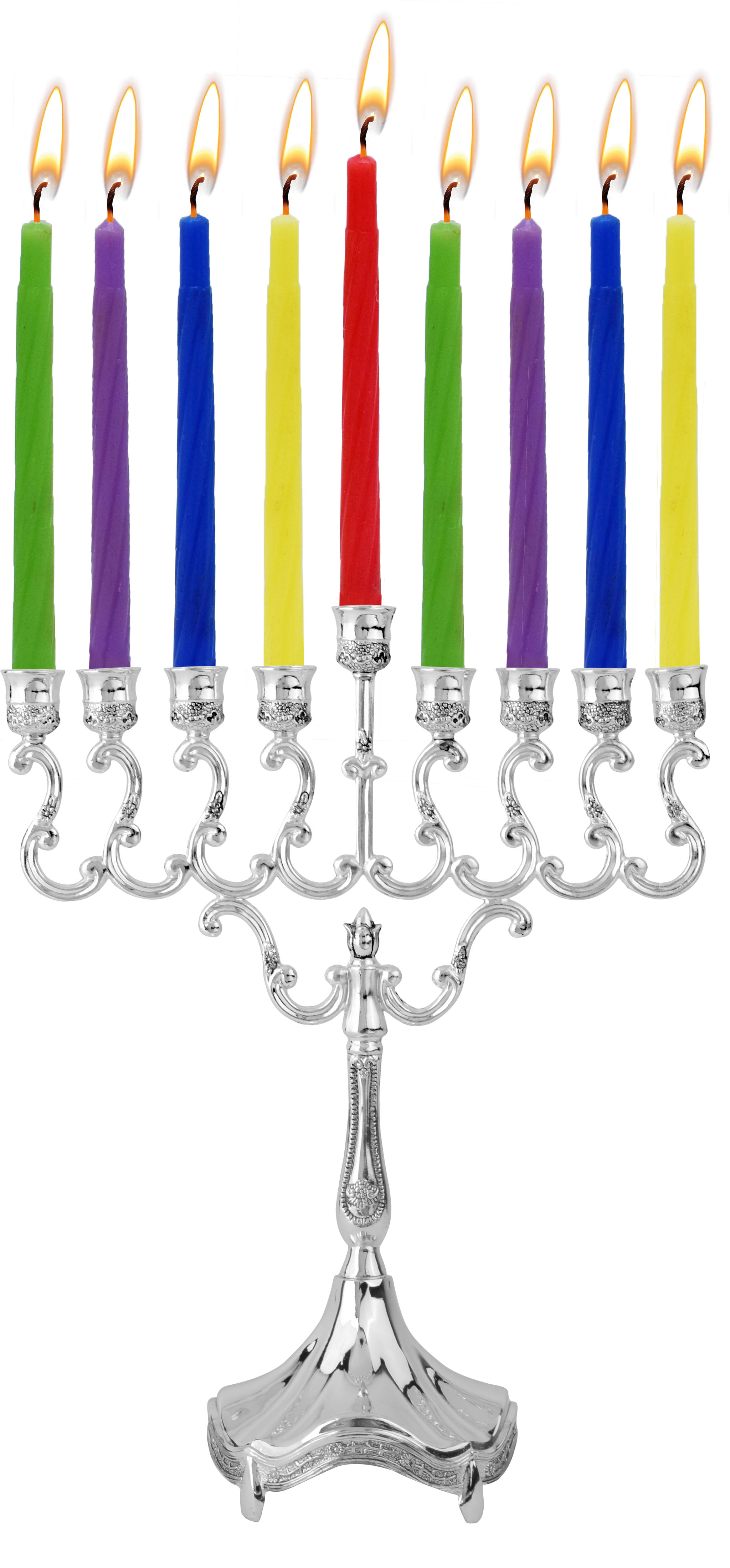 Silver Plated Candle Menorah