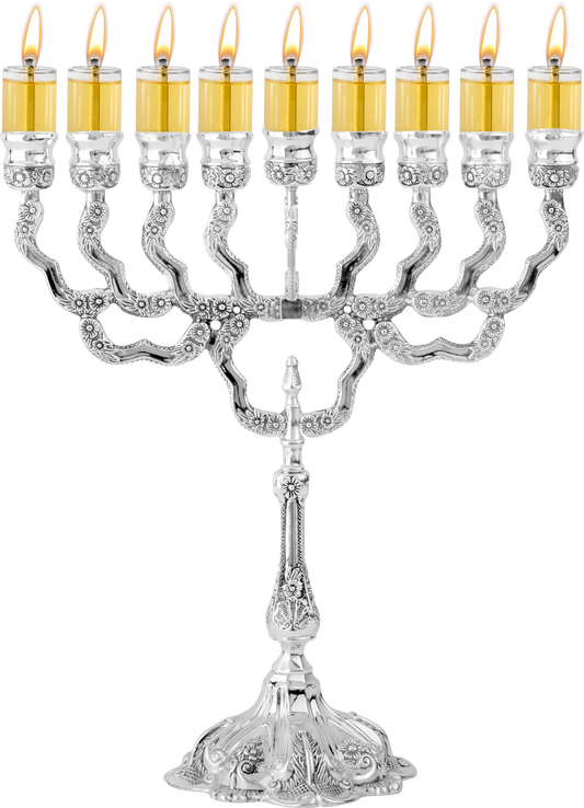 Silver Plated Oil Menorah