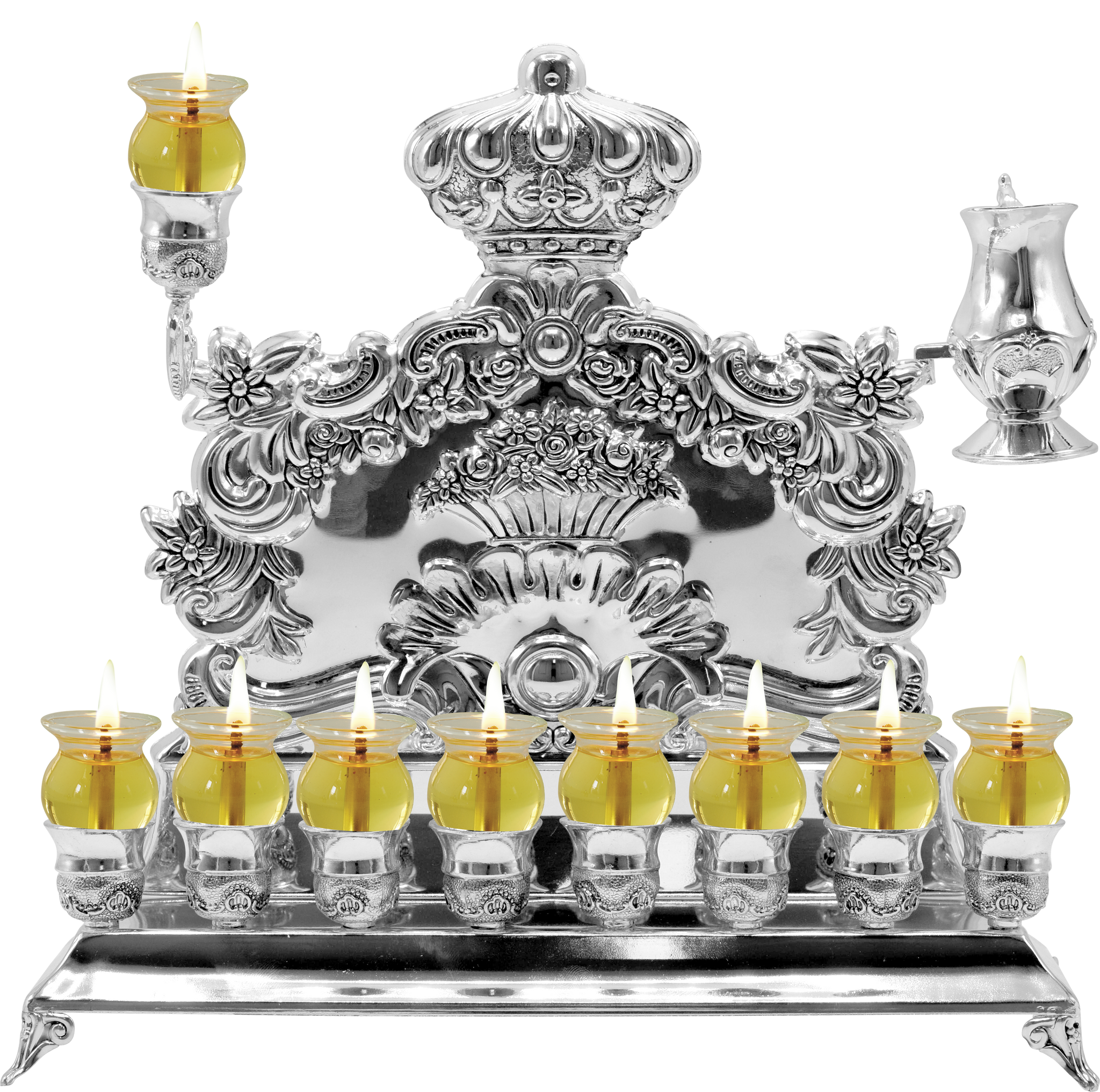 Silver Plated Wall Menorah