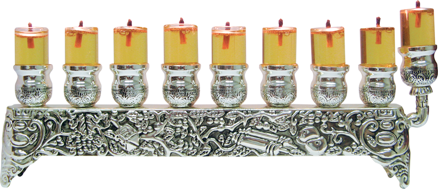 Silver Plated Oil Menorah