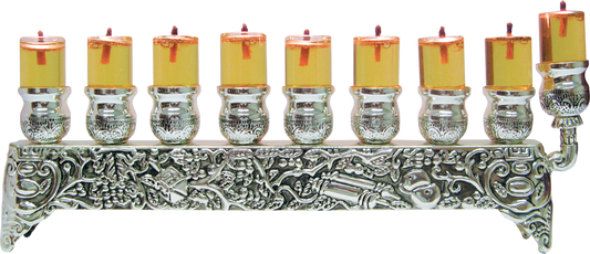 Silver Plated Oil Menorah