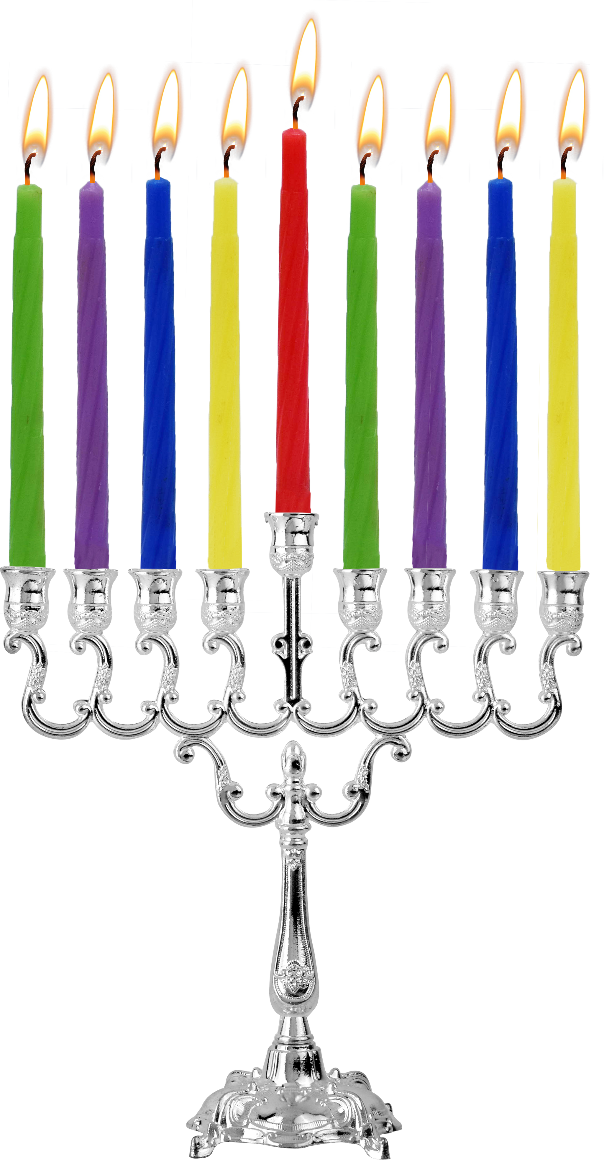 Silver Plated Candle Menorah