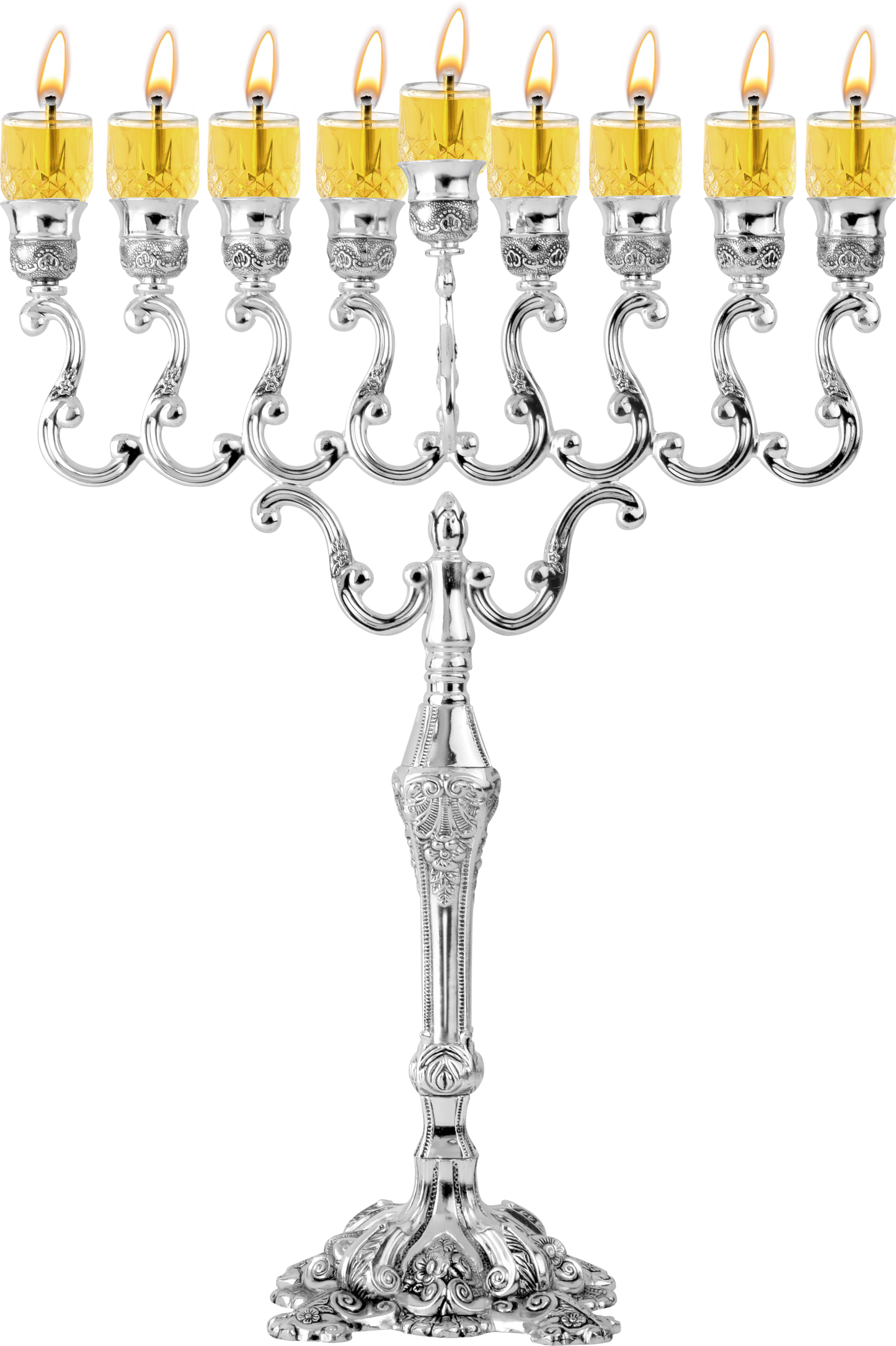 Silver Plated Oil Menorah