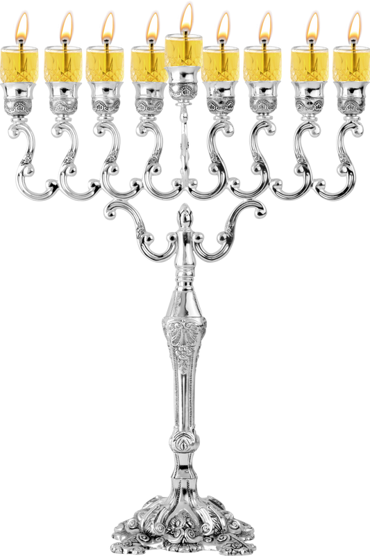 Silver Plated Oil Menorah