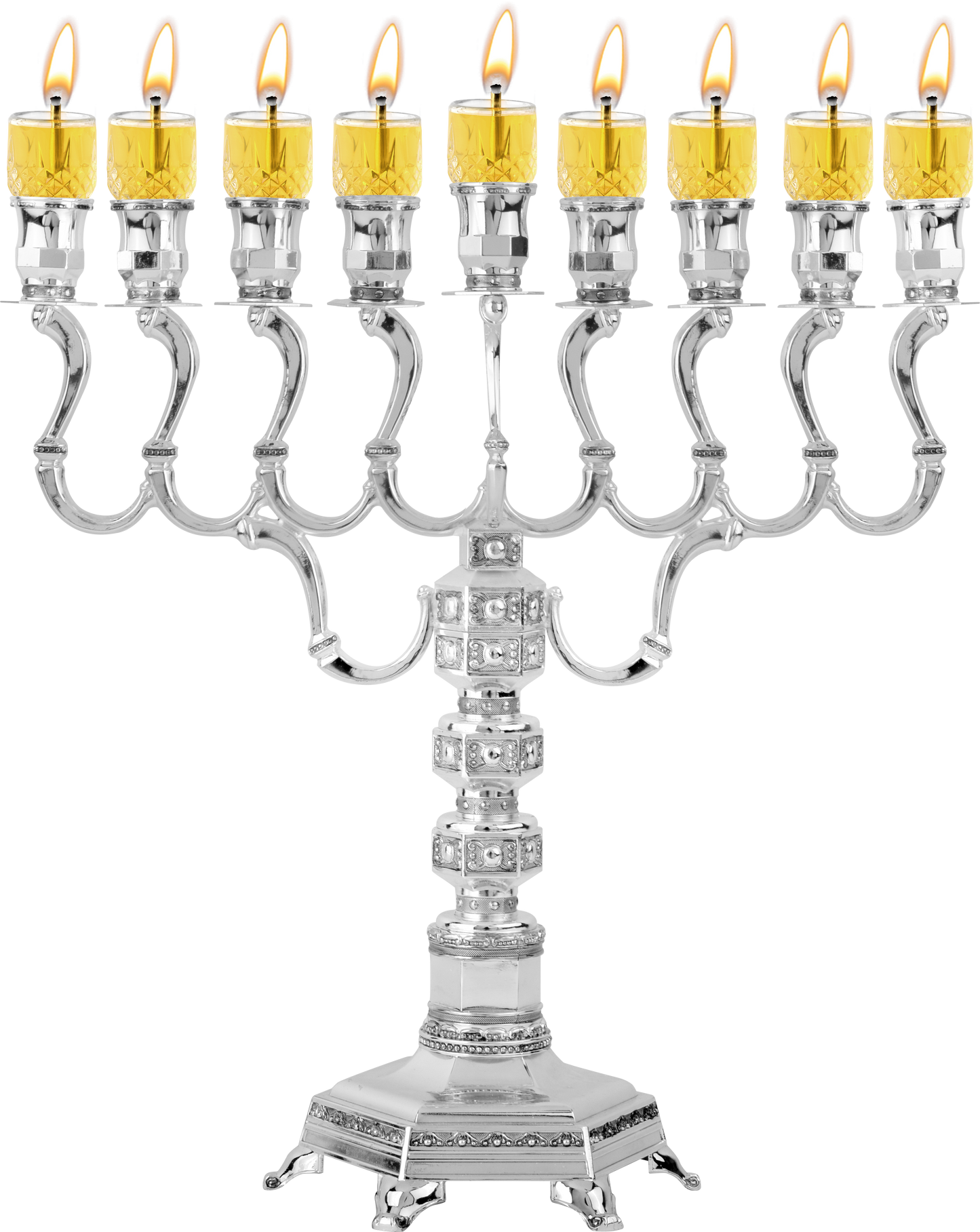 Silver Plated Oil Menorah