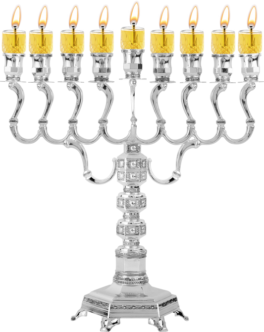 Silver Plated Oil Menorah