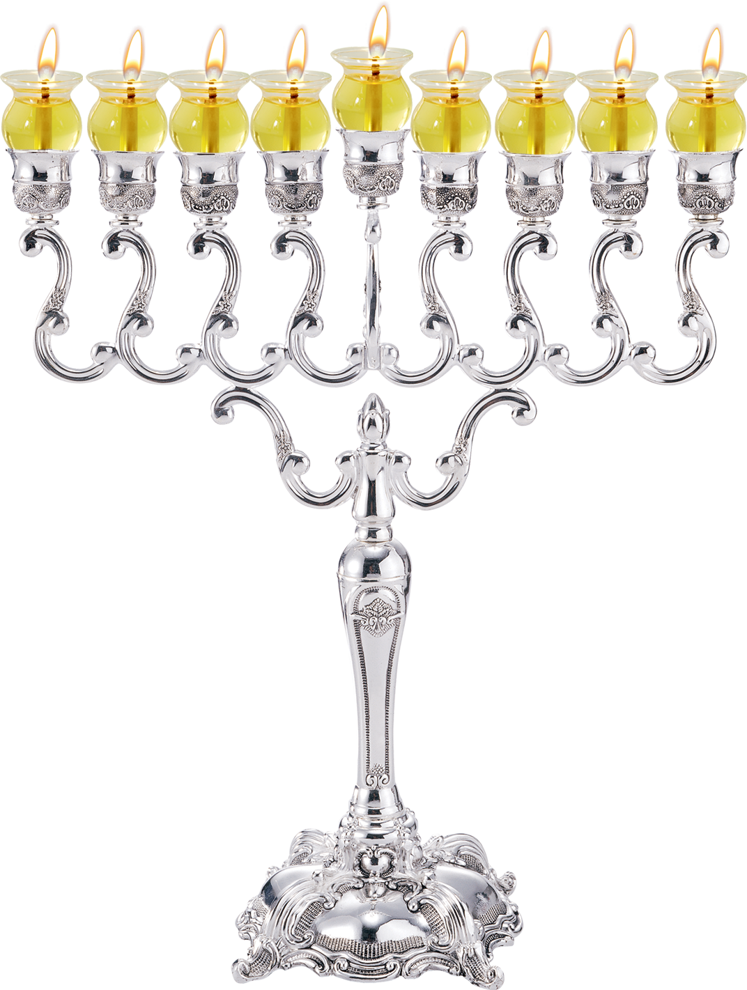Silver Plated OIl Menorah