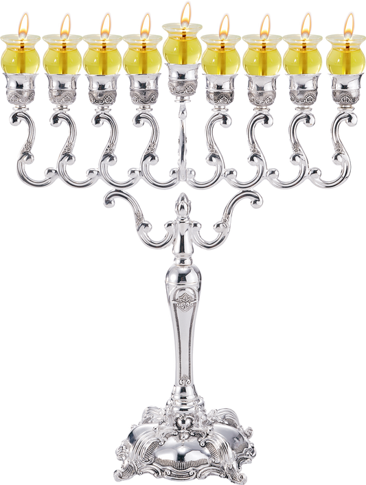 Silver Plated OIl Menorah