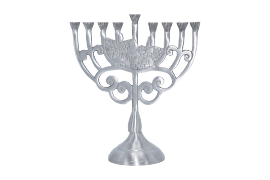 Jerusalem's Old City Aluminum Menorah