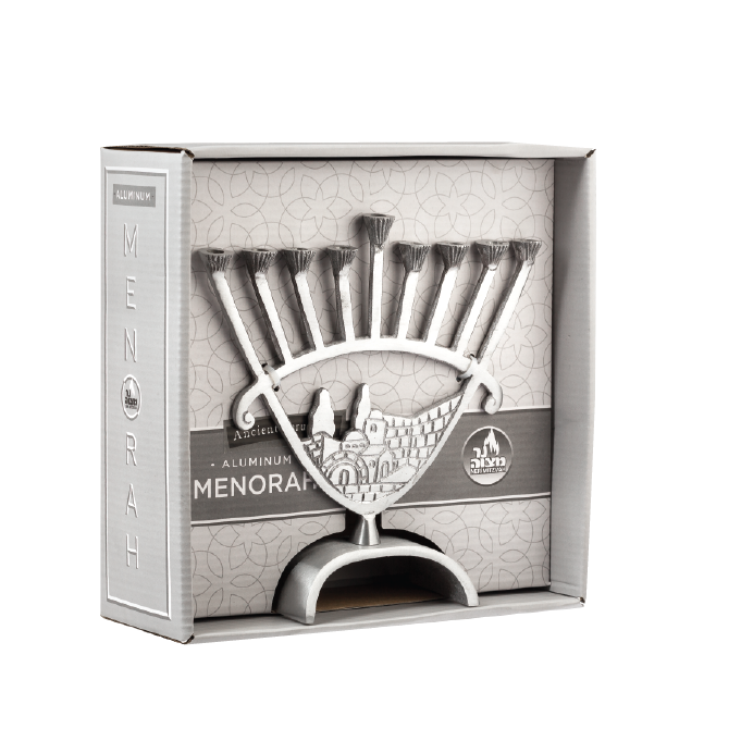 Ancient Jerusalem Aluminum Menorah